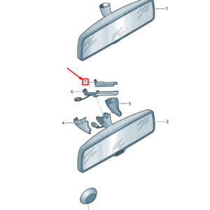NEW VOLKSWAGEN CADDY 2K MK3 REAR VIEW MIRROR CABLE GUIDE 7L08575949B9
