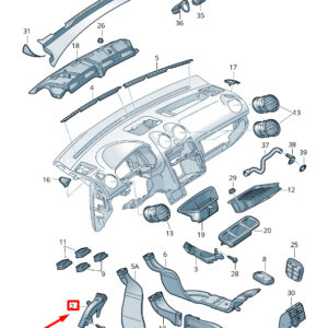 NEW VOLKSWAGEN CADDY 2K MK3 DRIVERS SIDE FOOTWELL VENT RHD 1T2819152A