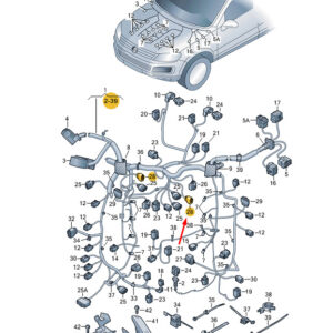 NEW VW TOUAREG 7P MK2 FLAT CONTACT HOUSING 6 PIN 1J0973713G