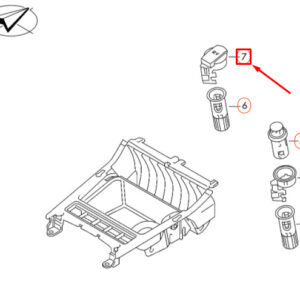 NEW VWOLKSWAGEN GOLF MK6 CABRIO LIGHTER SOCKET COVER 1K0919341M9B9 ORIGINAL
