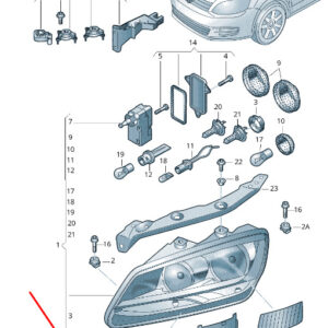 NEW VW SHARAN 7N LEFT HEADLIGHT SUPPORT 7N1941231