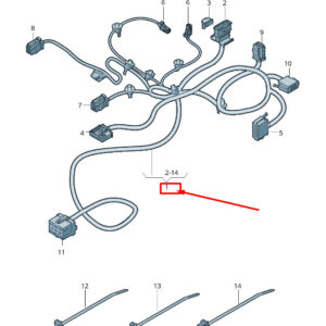 NEW AUDI Q3 F3 SEAT FRAME WIRING HARNESS 83A971366C