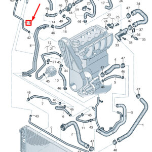 NEW VOLKSWAGEN CRAFTER 2F MK1 COOLANT HOSE 2E0122447A