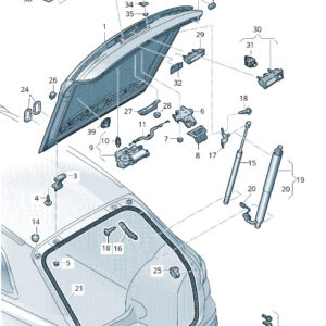 NEW AUDI Q3 F3 REAR LICENSE PLATE BRACKET 4N08271139B9