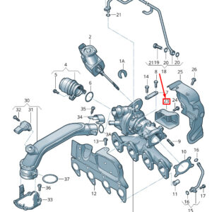 NEW VW CADDY 2K MK3 EXHAUST MANIFOLD WARM AIR DEFLECTOR PLATE 03F253041R