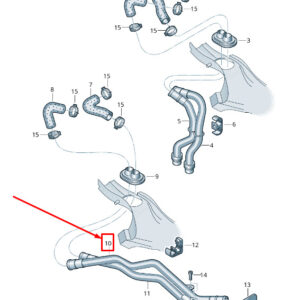 NEW AUDI Q7 4L ENGINE COOLANT RETURN PIPE RHD 4L0819928
