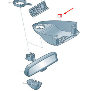 NEW VW TOUAREG 7P MK2 INTERIOR MIRROR TRIM COVER 7P6857573A82V