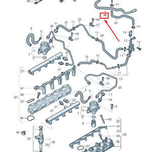 NEW AUDI R8 4S FUEL LINE 07L201215D