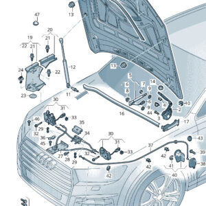 NEW AUDI Q7 4M FRONT LEFT HEADLAMP COVER 4M0806583