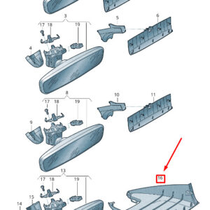 NEW VOLKSWAGEN ARTEON 3H7 INTERIOR MIRROR TRIM 3G8868437A3HS