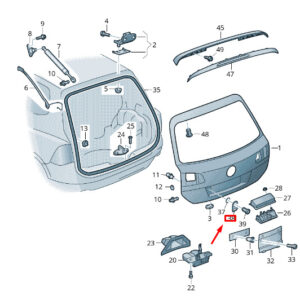 NEW VW TOUAREG 7P MK2 REAR LID BRACKET 4L0827199A