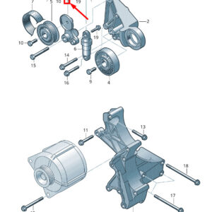 NEW VOLKSWAGEN CRAFTER 2F MK1 BELT TENSIONING-DAMPER BRACKET 076145283