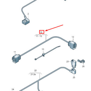 NEW AUDI RSQ3 8U FOUR-WHEEL COUPLING ADAPTER CABLE LOOM 5N0971166B