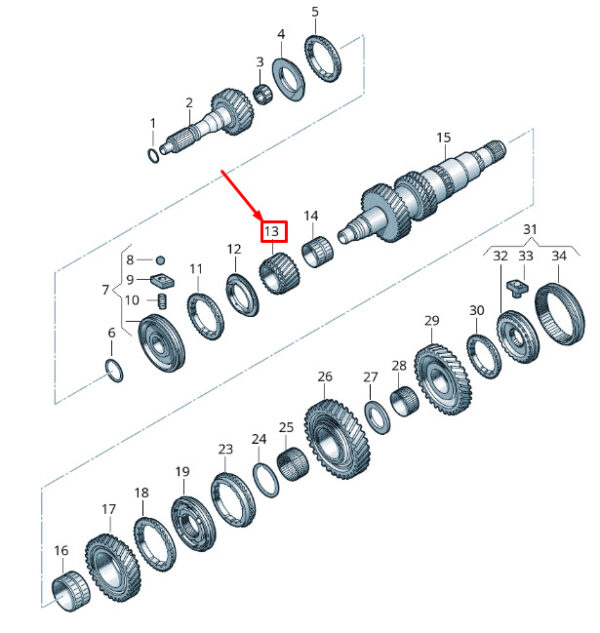 NEW VOLKSWAGEN CRAFTER 2F MK1 6TH CHANGE GEAR 0B7311350