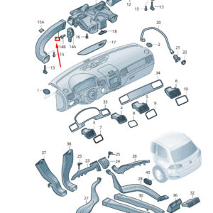 NEW VW TOUAREG 7P MK2 LEFT AIR GUIDE LHD 7P1819633A