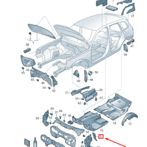 NEW VW TOUAREG 7P MK2 FRONT LEFT PEDAL PLATE SOUND ABSORBER 7P0863354