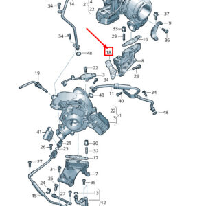 NEW AUDI Q8 4MN EXHAUST TURBOCHARGER MOUNT SEAL 057103147K