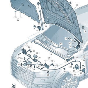 NEW AUDI Q8 4MN CENTER HOOD IMPACT PROTECTION 4M8823124