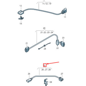 NEW VOLKSWAGEN T-ROC A11 CRASH SENSOR ADAPTER WIRE 2GA971677