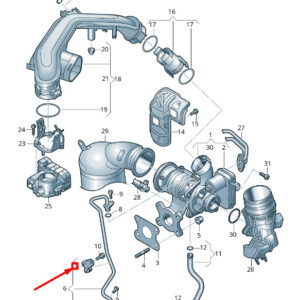 NEW VOLKSWAGEN T-ROC A11 TURBO-CHARGER SUPPLY PIPE CLAMP 04E145807A