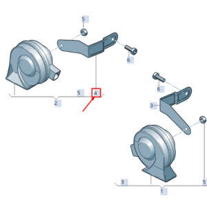 NEW AUDI RSQ3 8U RIGHT SIGNAL HORN SPRING SHACKLE 8U0951230