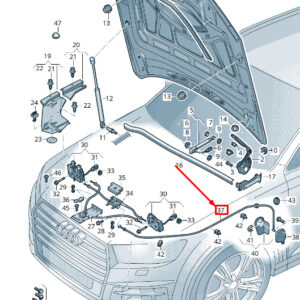 NEW AUDI Q7 4M BONNET LOCK CABLE LHD 4M1823535C