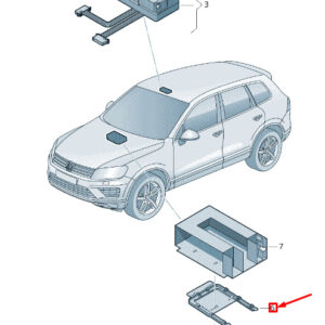 NEW VW TOUAREG 7P MK2 CHIP-CARD READER BRACKET 7P6919749