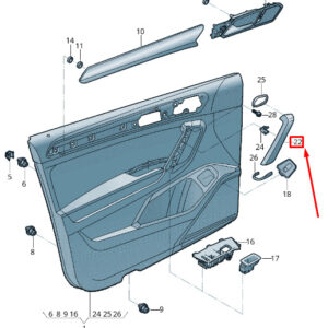 NEW VOLKSWAGEN TIGUAN AD1 FRONT LEFT DOOR PULL HANDLE TRIM 5NN867171RF4