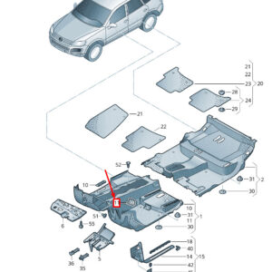 NEW VW TOUAREG 7P MK2 FLOOR EARTH STUD TRIM 7P0863388B82V