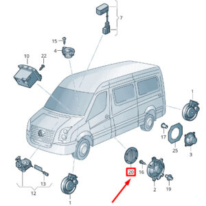 NEW VOLKSWAGEN CRAFTER 2F MK1 LOUDSPEAKER COVER TRIM 2E0035793