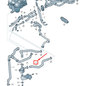 NEW AUDI Q7 4M ENGINE COOLANT HOSE 4M0819372DH