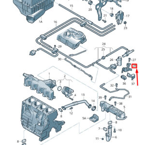 NEW VW CADDY 2K MK3 EXHAUST GAS RECIRCULATION RETAINING PLATE 03L131529F