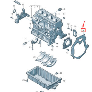 NEW VW TRANSPORTER VI T6 CRANKCASE HOUSING COVER PLATE 03L103645A