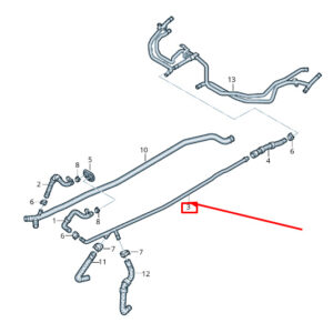 NEW AUDI R8 4S ENGINE COOLANT PIPE 4S0819270J