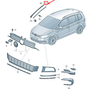NEW VW TOURAN 5T RIGHT RETAINING STRIP 5TA854542