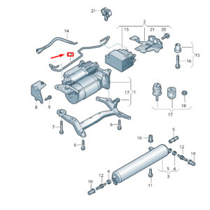 NEW VW TOUAREG 7P MK2 AIR LINE 7P0616703
