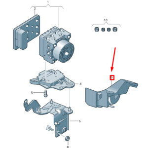 NEW VOLKSWAGEN TIGUAN AD1 ABS UNIT COVER LHD 5QA614321A