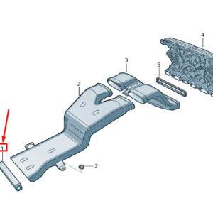 NEW VW TOUAREG 7P MK2 AIR GUIDE CHANNEL FRONT GRILLE 7P0819154