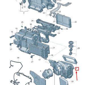 NEW AUDI Q8 4MN HVAC BLOWER CASE SEAL LHD 4M1819229