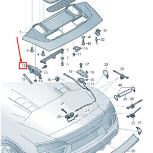 NEW AUDI R8 4S REAR RIGHT SIDE BOOTLID HINGE 4S7827302