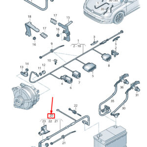 NEW AUDI Q2 GA POSITIVE BATTERY CABLE 5Q0971228F