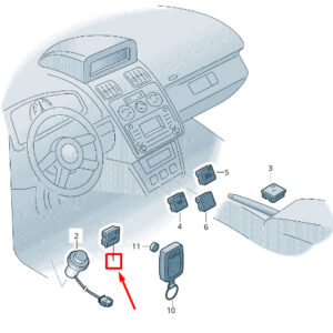 NEW VW SHARAN 7N EMERGENCY CALL BUTTON 1T0919241