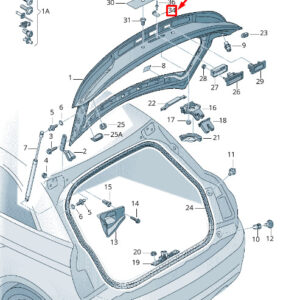 NEW AUDI RS3 REAR LICENSE PLATE LIGHT RETAINING RING 8T0827199A
