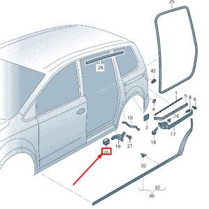NEW VW SHARAN 7N SLIDING DOOR STOP BUFFER 7N0843675A