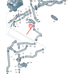 NEW AUDI Q7 4M ENGINE COOLANT HOSE 4M0819332P