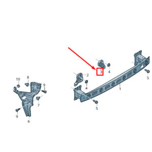 NEW AUDI RS3 REAR RIGHT BUMPER IMPACT BAR BRACKET 8V5807330A