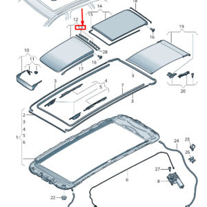 NEW AUDI Q7 4M SUNROOF GLASS COVER SEAL 4M0877913A