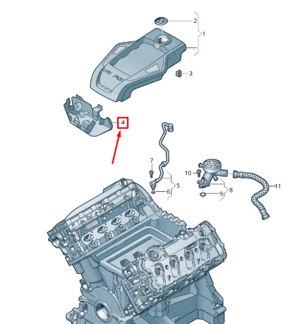 NEW VW TOUAREG 7P MK2 ENGINE COVER 079103925AJ