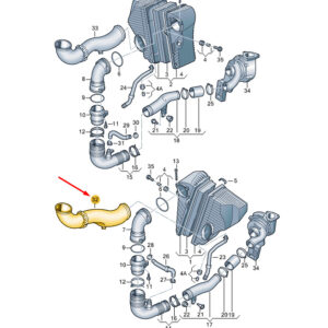 NEW VW TOUAREG 7P MK2 LEFT AIR PIPE 7P6128609A