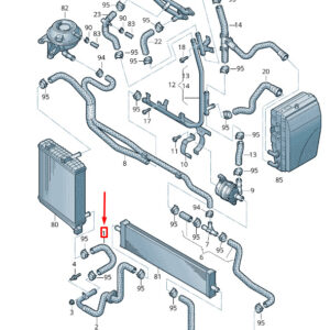 NEW VW TOUAREG 7P MK2 COOLANT RETURN HOSE 7P0121051A